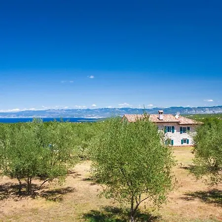 Stone With Pool, Large Yard, Sea View, Complete Privacy - By Traveler Tourist Agency Krk - Id 2216 * Strilčići