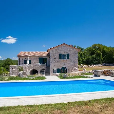 Stone With Pool, Large Yard, Sea View, Complete Privacy - By Traveler Tourist Agency Krk - Id 2216 Strilčići