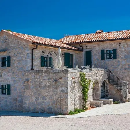 Stone With Pool, Large Yard, Sea View, Complete Privacy - By Traveler Tourist Agency Krk - Id 2216 Strilčići